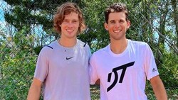 Andrej Rublew und Dominic Thiem trainieren oft gemeinsam. (Bild: Steinbichler Sebastian)