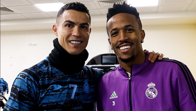 Cristiano Ronaldo und Militao (Bild: twitter)