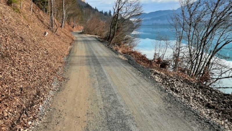 Der Notweg führt direkt entlang der Drau. (Bild: Tratnik Marcel)