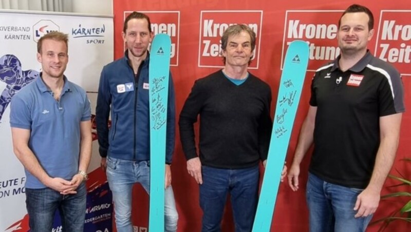 Martin Koch und Dr. Thomas Brandauer waren zu Gast beim „Krone“-Stammtisch. (Bild: Jomo KG)