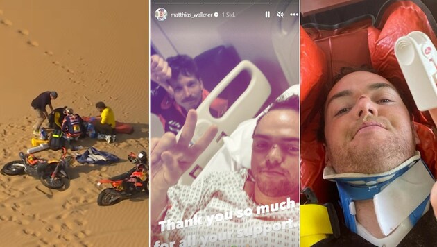 Matthias Walkner stürzte bei der Rallye Dakar schwer und durchlebte danach „mit die schlimmsten Stunden meines Lebens“. (Bild: Instagram.com/matthias_walkner)