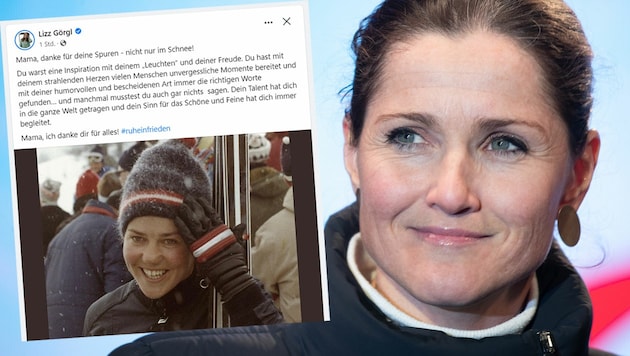 Lizz Görgl (großes Bild) widmete ihrer verstorbenen Mutter Traudl Hecher ein berührendes Facebook-Posting. (Bild: GEPA pictures, Facebook.com/Lizz Görgl)