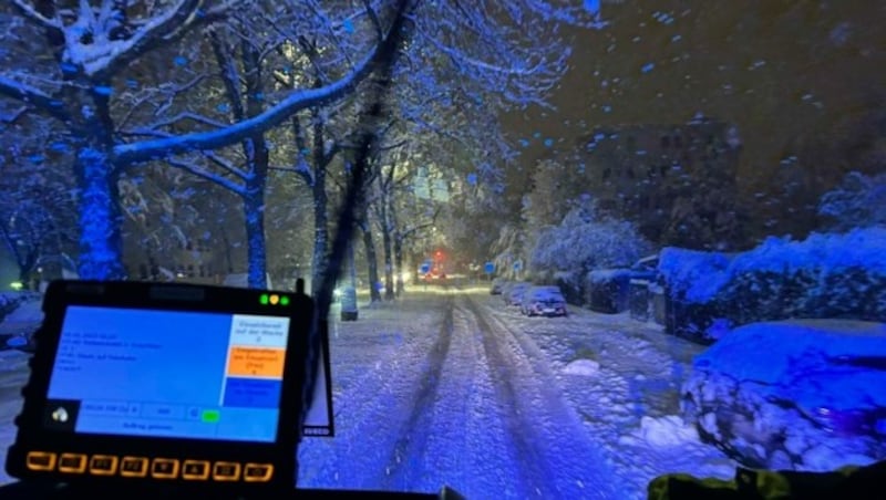 In Klagenfurt sorgten die Schneefälle für mehrere Feuerwehreinsätze. (Bild: Freiwillige Feuerwehr Hauptwache Klagenfurt)