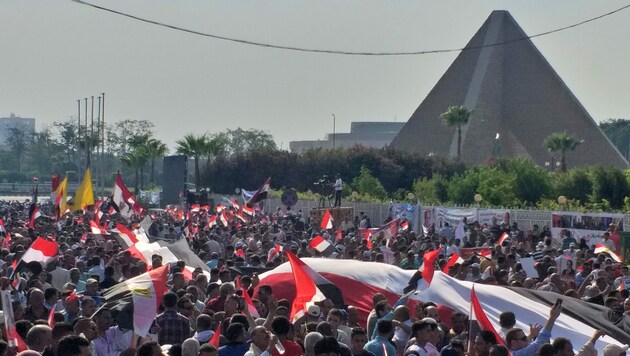 Eine Demonstration in Kairo im Herbst 2019 (Bild: AFP)