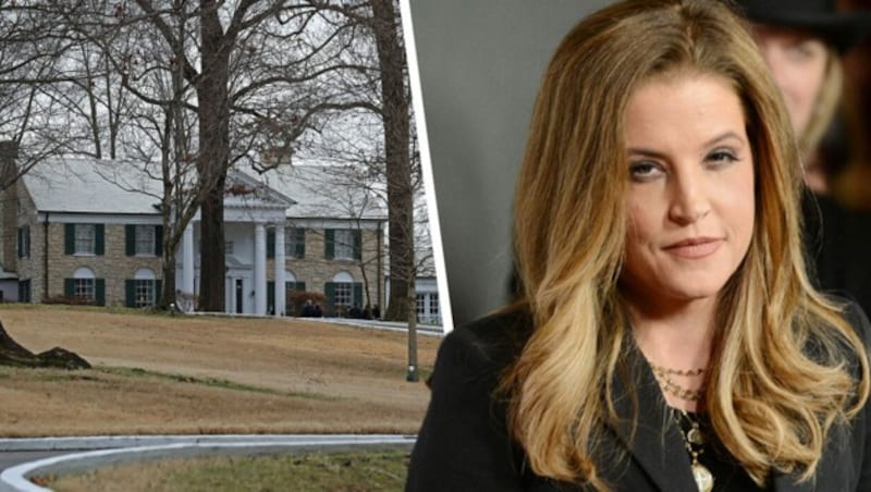 Lisa Marie Presley findet in Graceland ihre letzte Ruhestätte. Ihren Kindern vermacht sie nicht nur das Anwesen, sondern auch Millionenschulden. (Bild: APA/Getty Images via AFP/GETTY IMAGES/Justin, APA/AFP/Jason Merritt, Krone KREATIV)