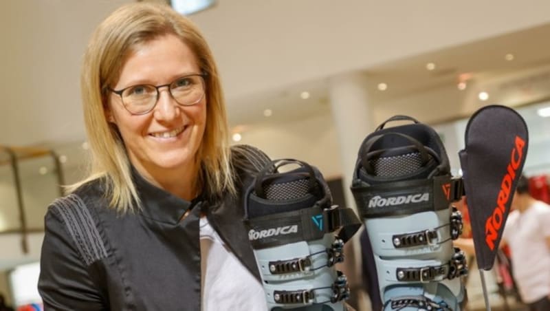 Andrea Fischbacher glänzte mit Fachwissen aus ihrer Sportkarriere. (Bild: Tschepp Markus)