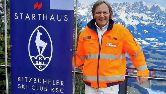 Manfred Berger beim Starthaus in Kitzbühel. (Bild: Zvg)