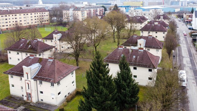 Ob die Revitalisierung der historischen Arbeitersiedlung in der Sintstraße bald von Statten gehen kann, entscheidet der Stadtgestaltungsbeirat. (Bild: Einöder Horst)