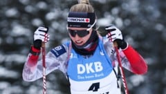 Anna Gandler und Co. zeigen in Antholz auf. (Bild: GEPA pictures)