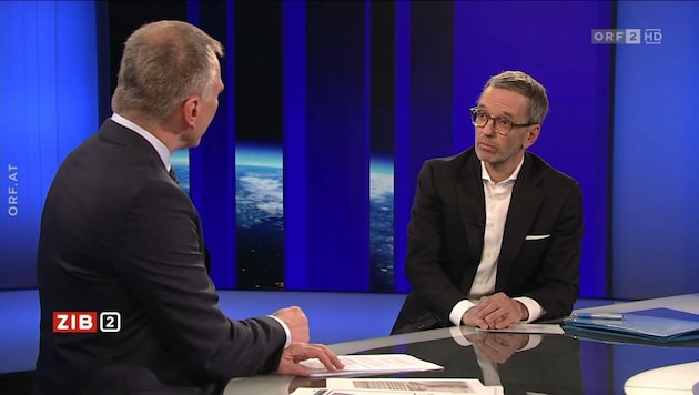 Moderator Armin Wolf mit Herbert Kickl: Im Fernsehen gewinnt nicht der, der vielleicht recht hat. (Bild: Screenshot ORF)