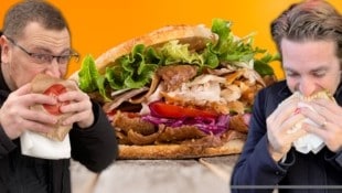 Die „Krone“ suchte den besten Kebap in Österreich. Biss für Biss kämpften sich die beiden ...