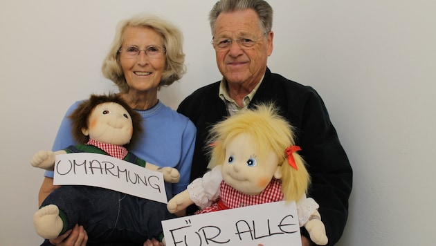 Die Puppen Heike und Peter sind die Tiroler Ausgabe unter den Emphatie-Puppen. (Bild: Peter Abart)
