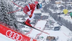 Julian Schütter bei seiner Fahrt in Kitzbühel. (Bild: GEPA pictures)