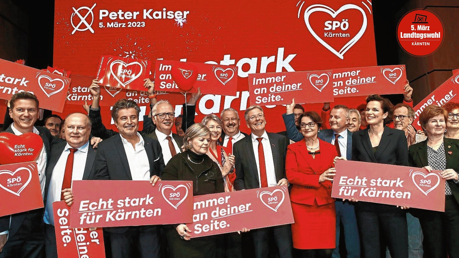 Die Roten starten den Wahlmarathon. (Bild: Gerd Eggenberger )