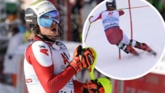 Manuel Feller fädelte im Finale in. (Bild: GEPA, Screenshot ORF)