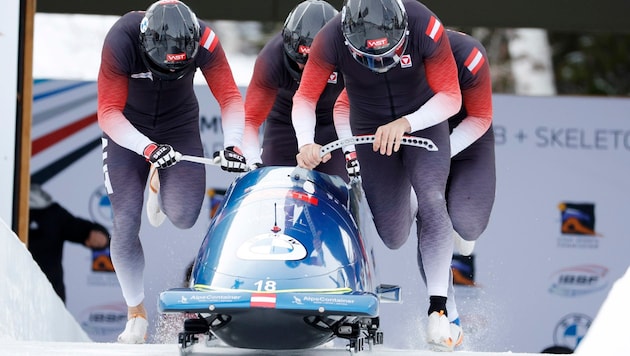 Markus Treichl in the four-man competition (Bild: Copyright 2022 The Associated Press. All rights reserved)