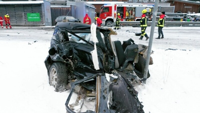 Der Unfall ereignete sich auf der Landesstraße 193 im Großen Walsertal. (Bild: Mathis Fotografie)