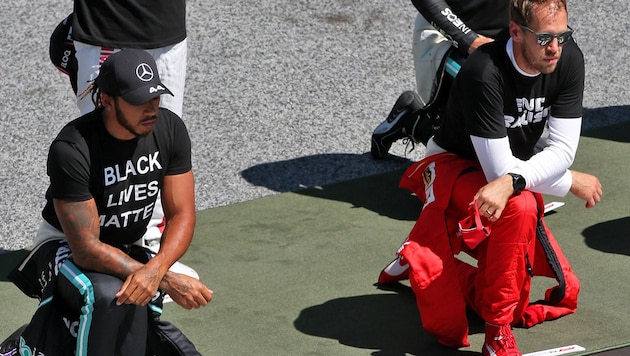 Will Lewis Hamilton (left) and Sebastian Vettel soon be dueling on the race track again? (Bild: GEPA pictures)