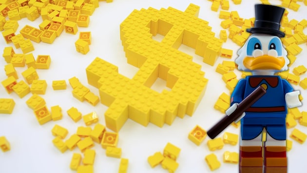 Vermögen aufbauen wie Dagobert Duck? Manche versuchen‘s mit Lego. (Bild: stock.adobe.com)