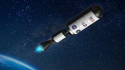 Die US-Raumfahrtbehörde NASA will gemeinsam mit dem Pentagon Mars-Raketen (das Bild zeigt eine künstlerische Illustration des Raumfahrzeuges) mit Nuklear-Antrieb entwickeln. (Bild: DARPA)