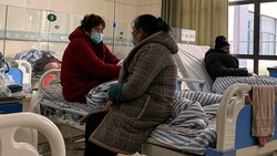 Chinesische Covid-Patienten im Spital (Bild: AFP)