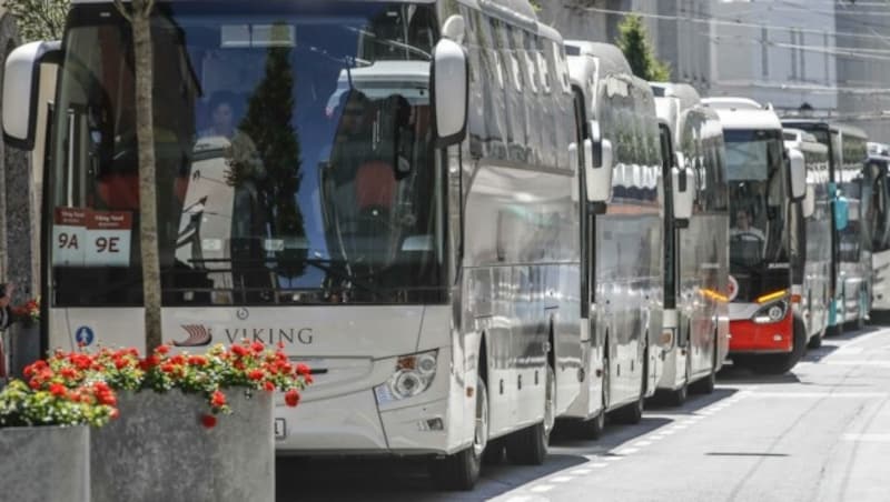 In diesem Jahr könnte die Zahl der Busankünfte in der Stadt Salzburg deutlich steigen. (Bild: Tschepp Markus)