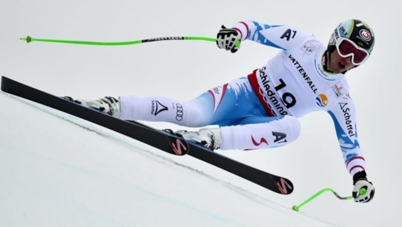 Bei der Ski-WM 2013 in Schladming fuhren Hannes Reichelt & Co. bereits einen Super-G. Allerdings nicht bei Flutlicht. (Bild: FABRICE COFFRINI)