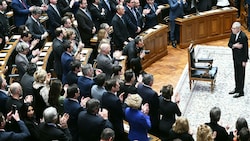 Bundespräsident Alexander Van der Bellen während der Angelobung (Bild: ROLAND SCHLAGER / APA / picturedesk.com)