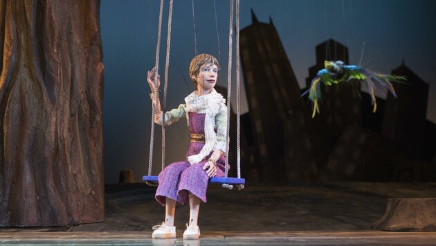 Für Marionetten-Mädchen Franzi sind Bäume keine innerstädtischen Platzverschwender, sondern lebendige Kraftbündel, die es um jeden Preis zu erhalten gilt. (Bild: Wolfgang Lienbacher/Bernhard Müller)