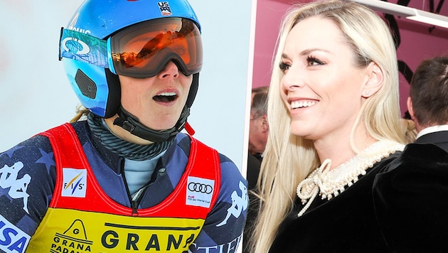 Mikaela Shiffrin (li.) oder Lindsey Vonn - wer ist die beste Ski-Dame aller Zeiten? (Bild: GEPA )