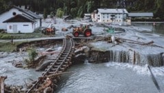 Starke Unwetter und Muren zerstörten im Sommer die Gleise der Pinzgaubahn. (Bild: EXPA/ JFK)