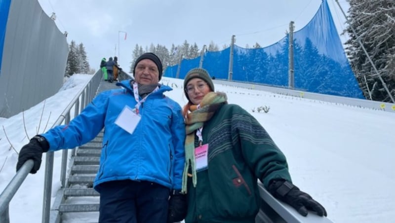 Max Hofbauer und Tochter Raphaela sind echte Wintersport-Fans (Bild: Christina Koppelhuber)