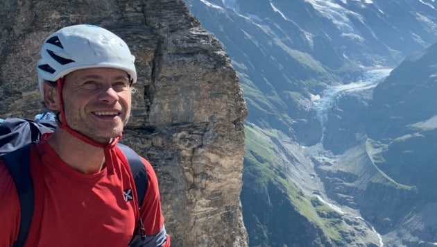 Bergrettungs-Chef Bruno Berloffa - hier beim Aufstieg zum Eiger - hat viele bergsteigerische Höchstleistungen erbracht. So durchstieg er etwa mit Walter Spitzenstätter die Comici-Route in der Nordwand der Großen Zinne. (Bild: zVg)