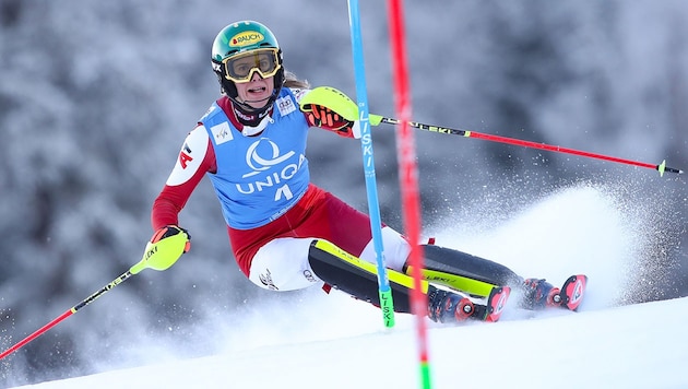 Katharina Liensberger rutscht vor der WM aus der Topgruppe. (Bild: GEPA pictures)