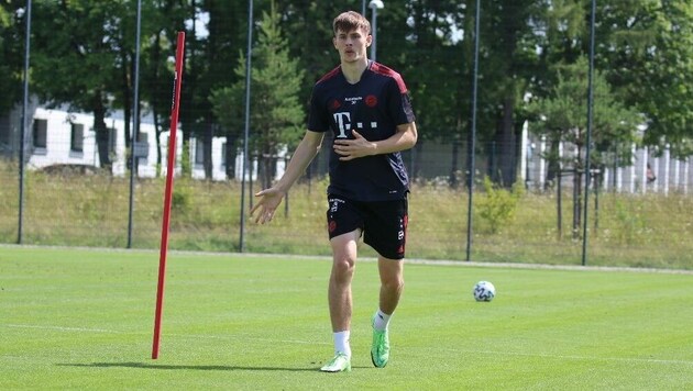 Lenn Jastremski verstärkt den Angriff des GAK. (Bild: FC Bayern München )