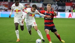 Salzburg (Dedic, M.) könnte bald denselben Ausrüster haben wie Rapid (Grüll). (Bild: Tröster Andreas)