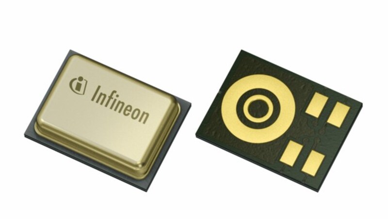 Solche winzigen Mikrofone werden beim „digitalen Ohr“ eingesetzt (Bild: Infineon)