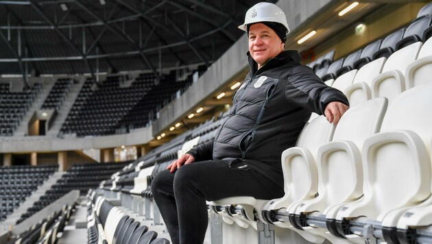LASK-Präsident Siegmund Gruber in der neuen Linzer Arena. (Bild: Dostal Harald)