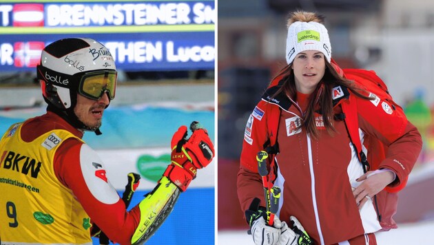 Stefan Brennsteiner (li.) und Mirjam Puchner sind Salzburgs einzige Starter bei der Ski-WM in Frankreich. (Bild: GEPA, Andreas Tröster)