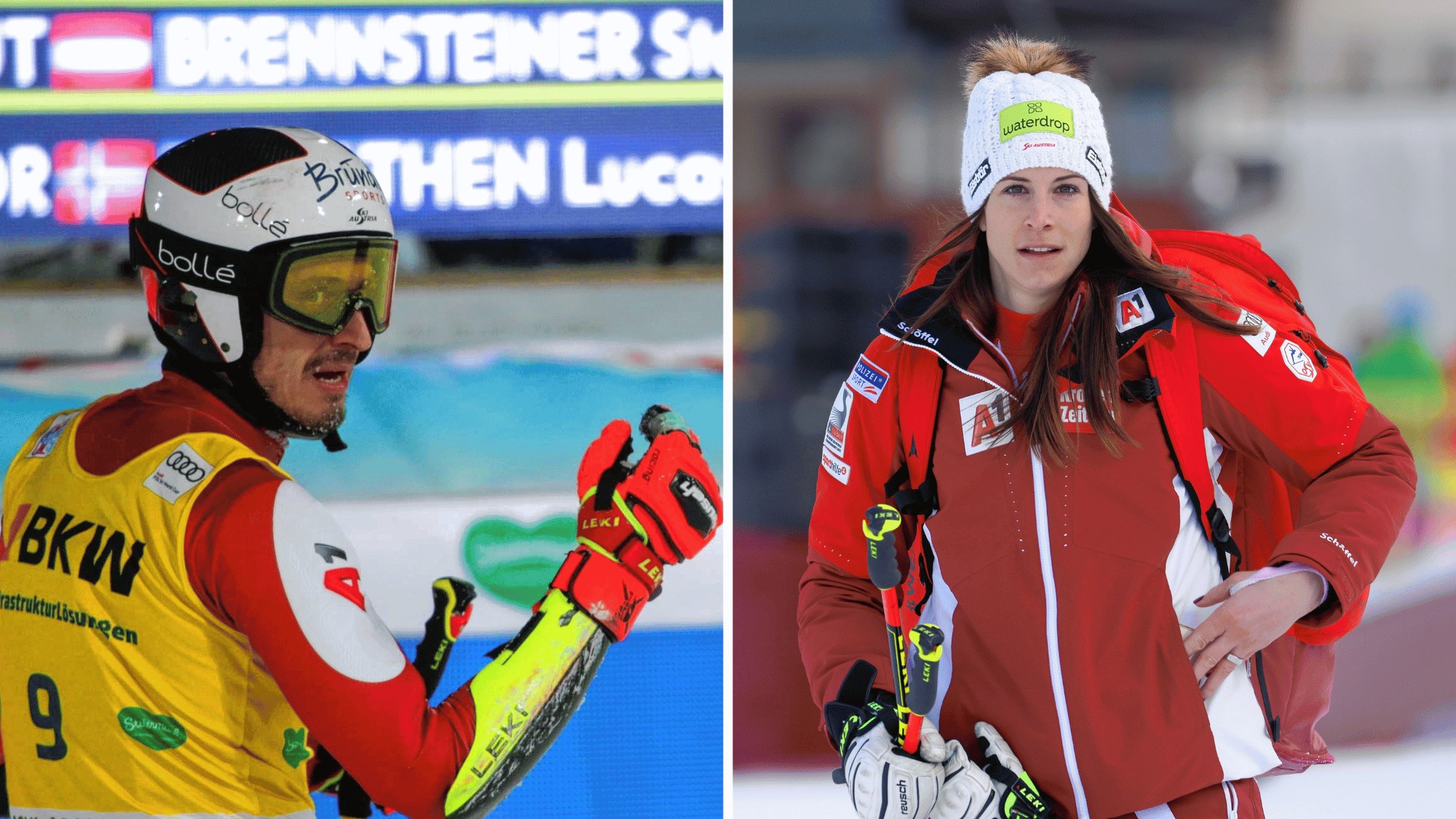 Stefan Brennsteiner (li.) und Mirjam Puchner sind Salzburgs einzige Starter bei der Ski-WM in Frankreich. (Bild: GEPA, Andreas Tröster)