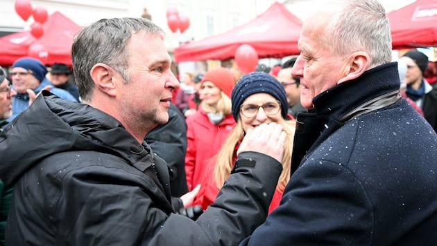 Andreas Babler kämpfte im Wahlkampf eher für sich als für Franz Schnabl (siehe Bild oben). (Bild: ROLAND SCHLAGER)