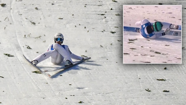 Timi Zajc sprang in Willingen auf 161,5 Meter. (Bild: GEPA pictures, Facebook/Eurosport Deutschland)