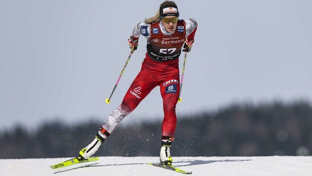 Wagte einen Feldversuch im Langlaufweltcup: Katharina Komatz. (Bild: GEPA pictures/ Patrick Steiner)