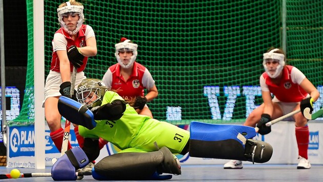Österreichs Hockey-Torfrau Stella van Rahden (Bild: GEPA)