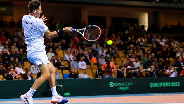 Dominic Thiem beim Davis Cup in Kroatien (Bild: GEPA pictures)