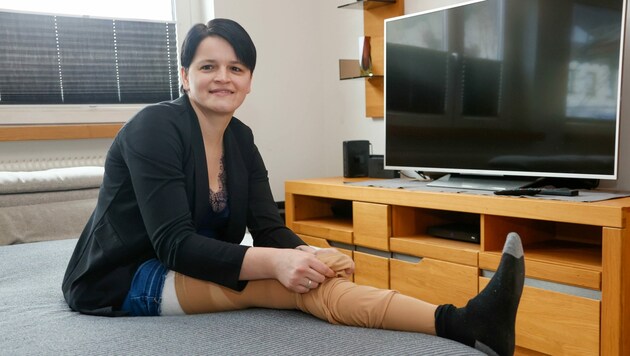 Eva Schwab wünscht sich eine neue Bein-Prothese (Bild: Tschepp Markus)