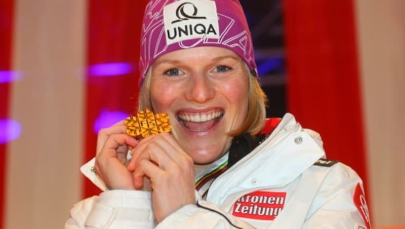 In Garmisch 2011 holte Marlies Raich die langersehnte Slalom-Goldmedaille. (Bild: Christof Birbaumer)