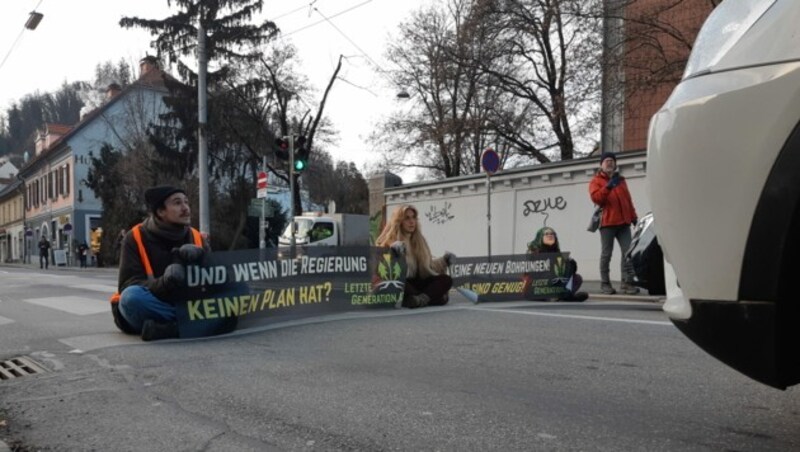 Dioe Blockade löste einen Rieesenstau aus (Bild: Letzte Generation Österreich)