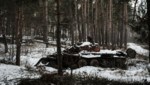 Ein verlassener Kampfpanzer in der Region Donezk (Bild: AFP)