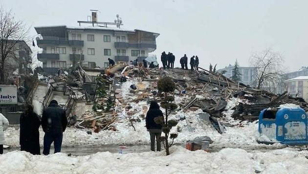 Ein Bild der Zerstörung, das aus Malatya geschickt wurde (Bild: zVg)